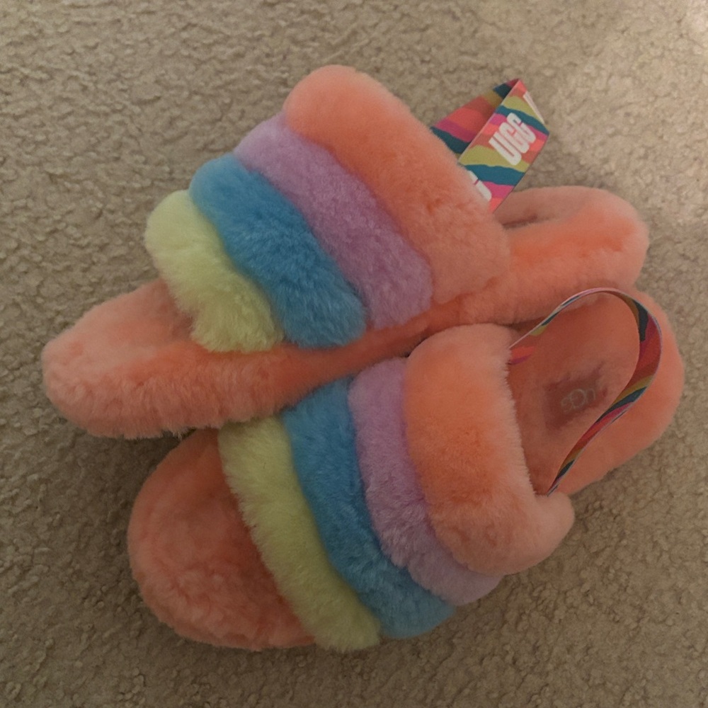 UGG Multicolor Fluffy Slippers